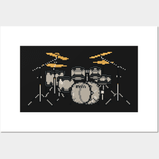 Pixel See Through Drums Posters and Art